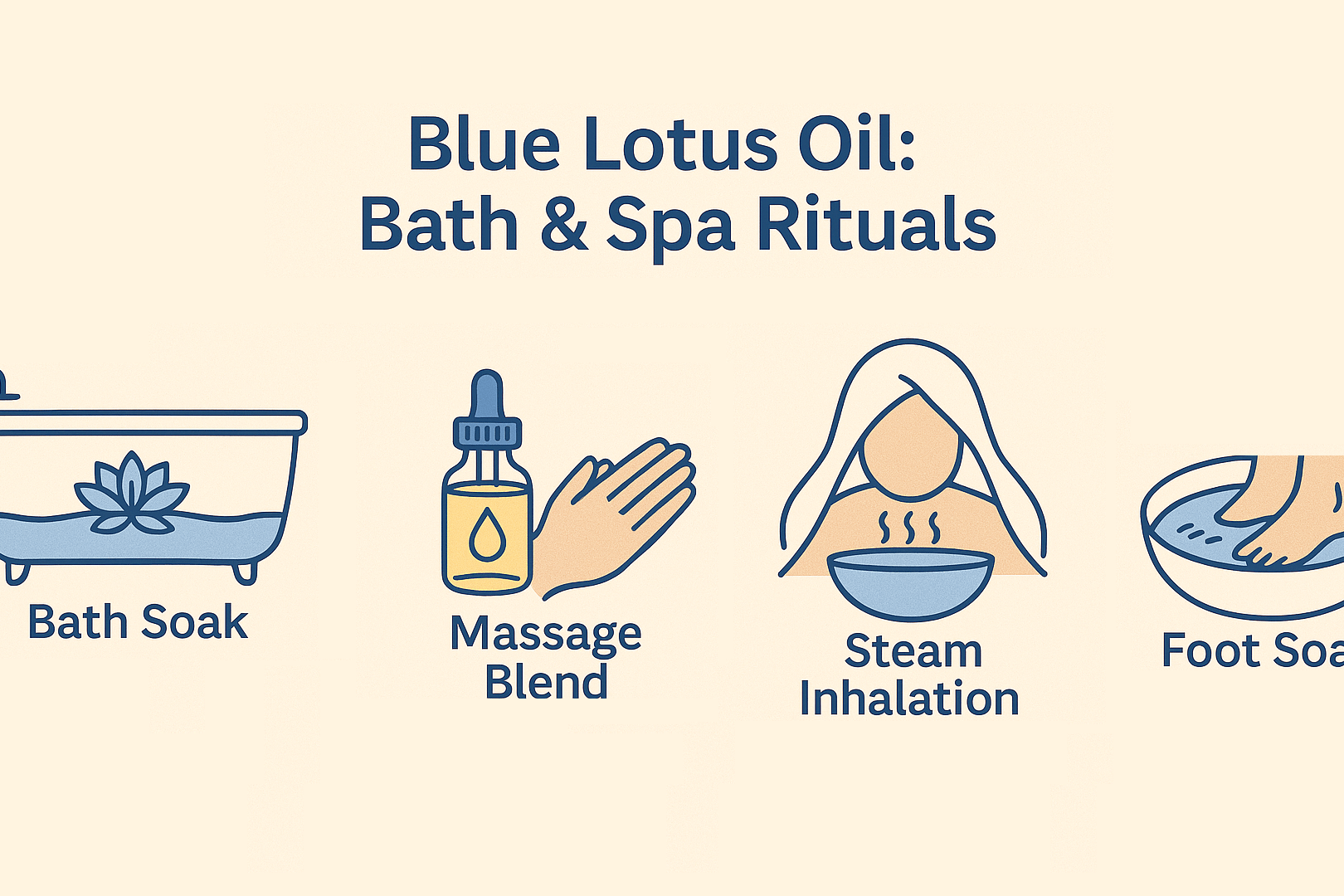 Blue Lotus-oliebade og spa-ritualer
