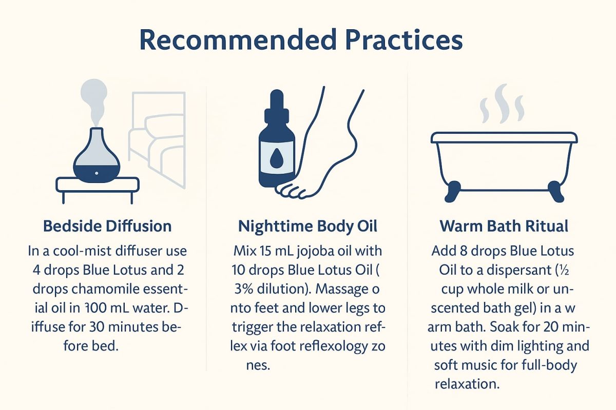 blue lotus oil evening wind down sleep preparation recommended practices blue lotus oil evening wind down sleep preparation recommended practices