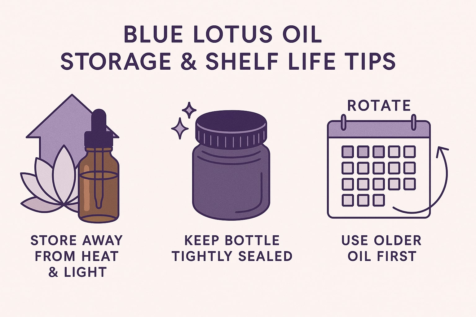 blue lotus oil storage shelf life tips