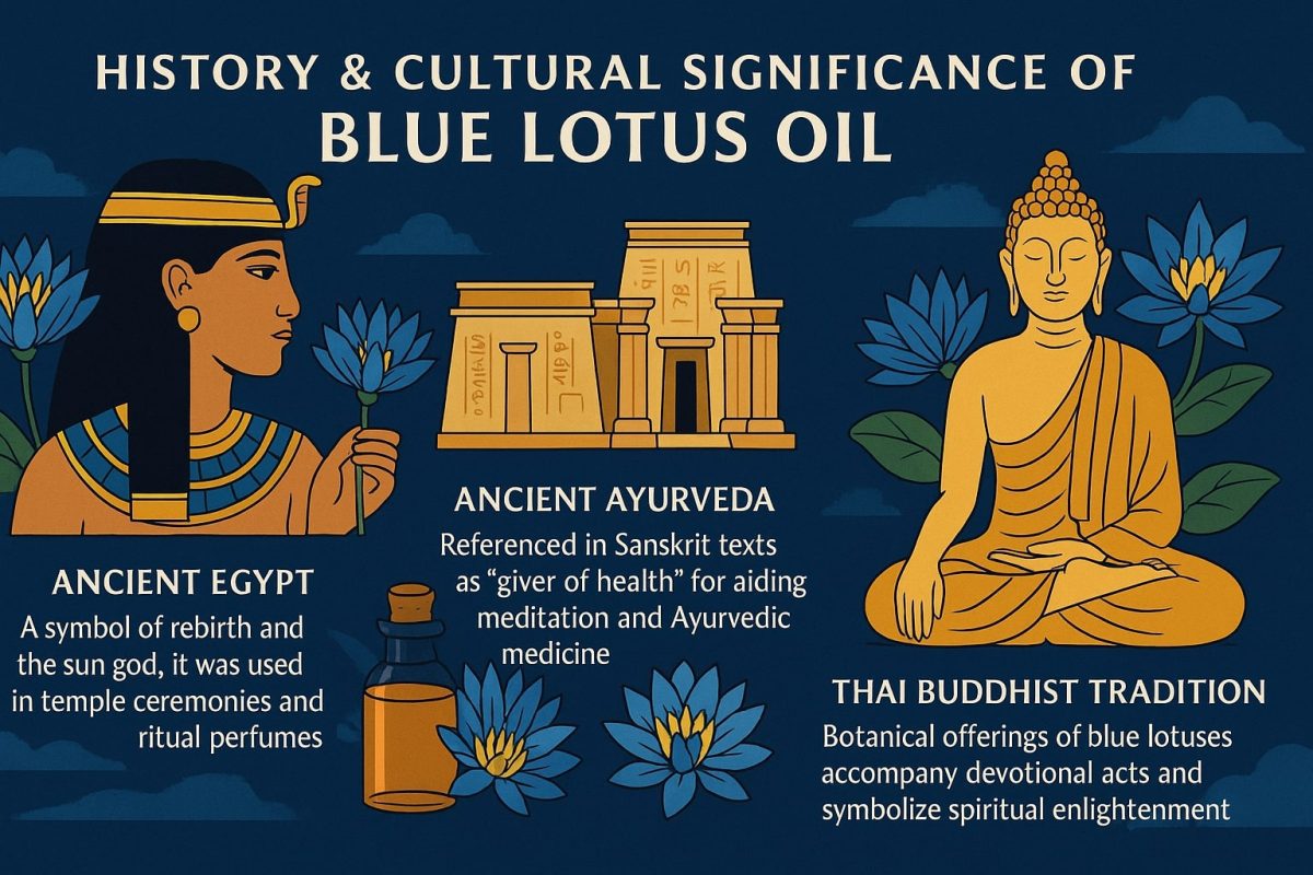 history cultural significance of blue lotus oil